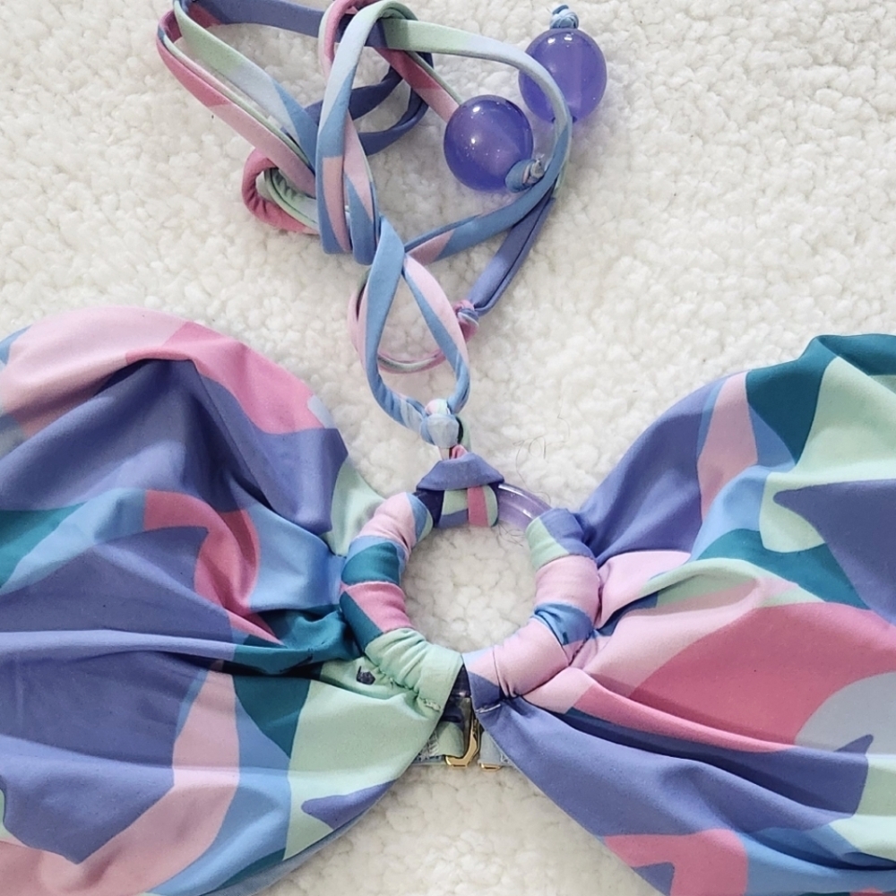 New!Beach Riot Mauve Mod Yasmin Bikini Top - Picture 8 of 12